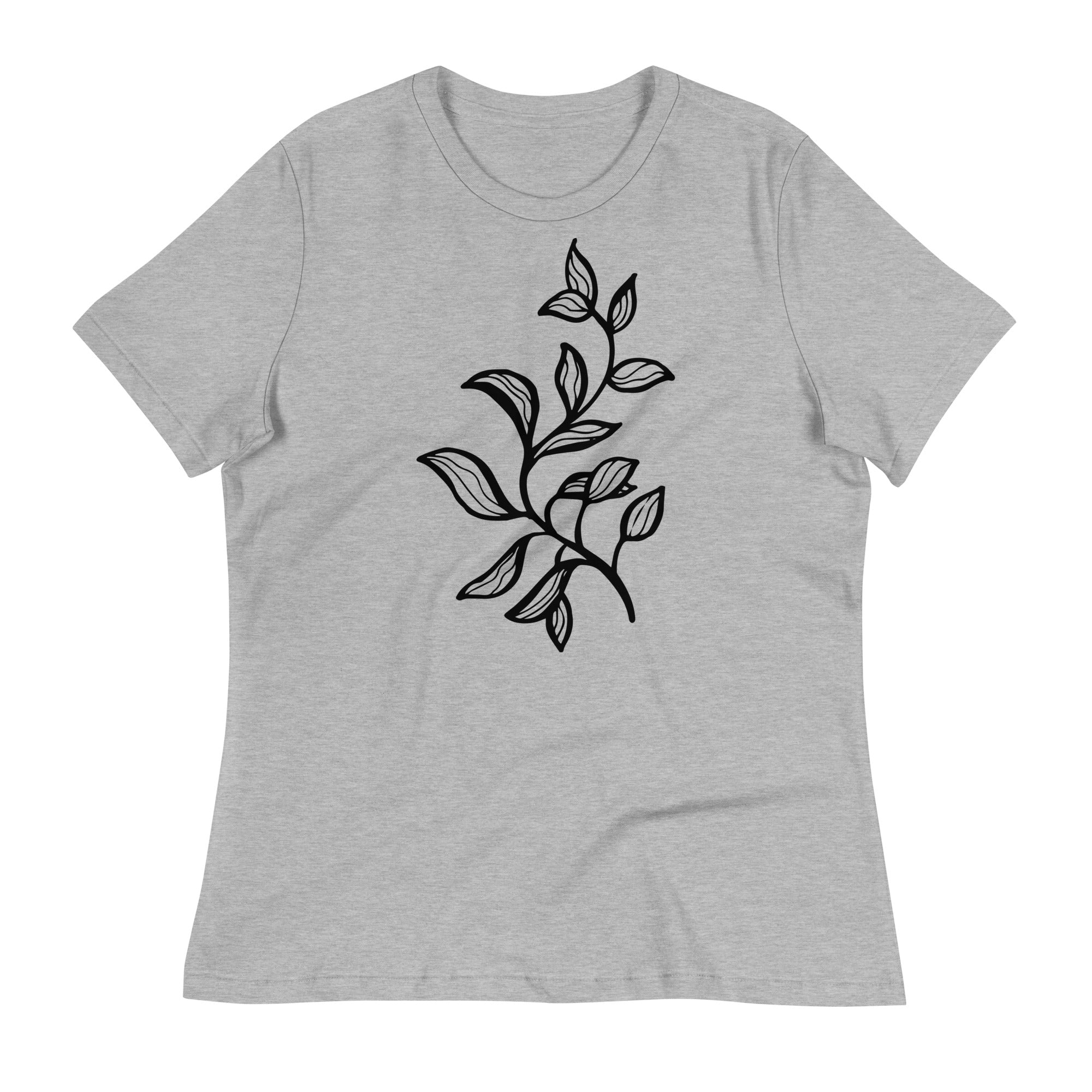 Women's Relaxed T-Shirt- Flower Print