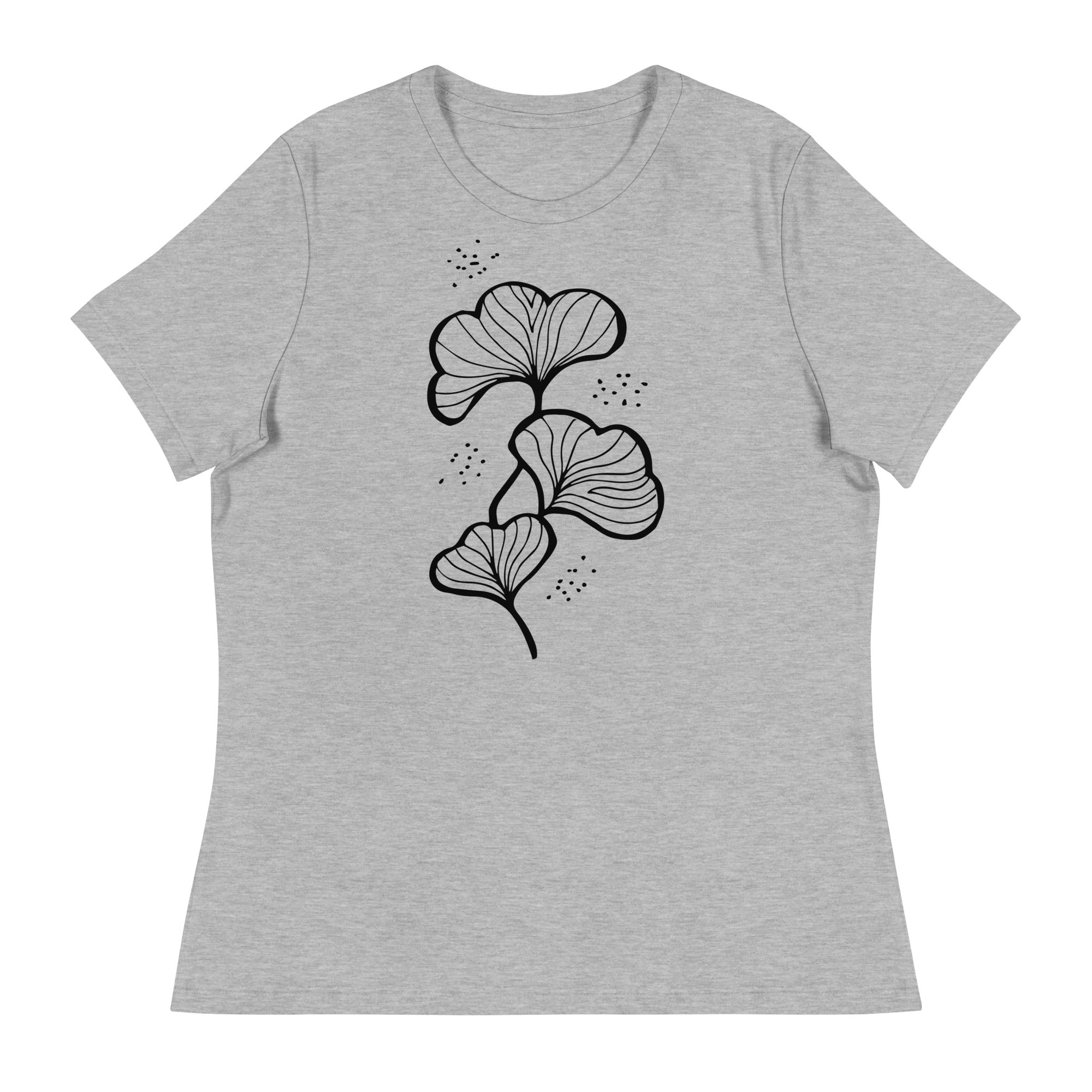 Women's Relaxed T-Shirt- Flower Print