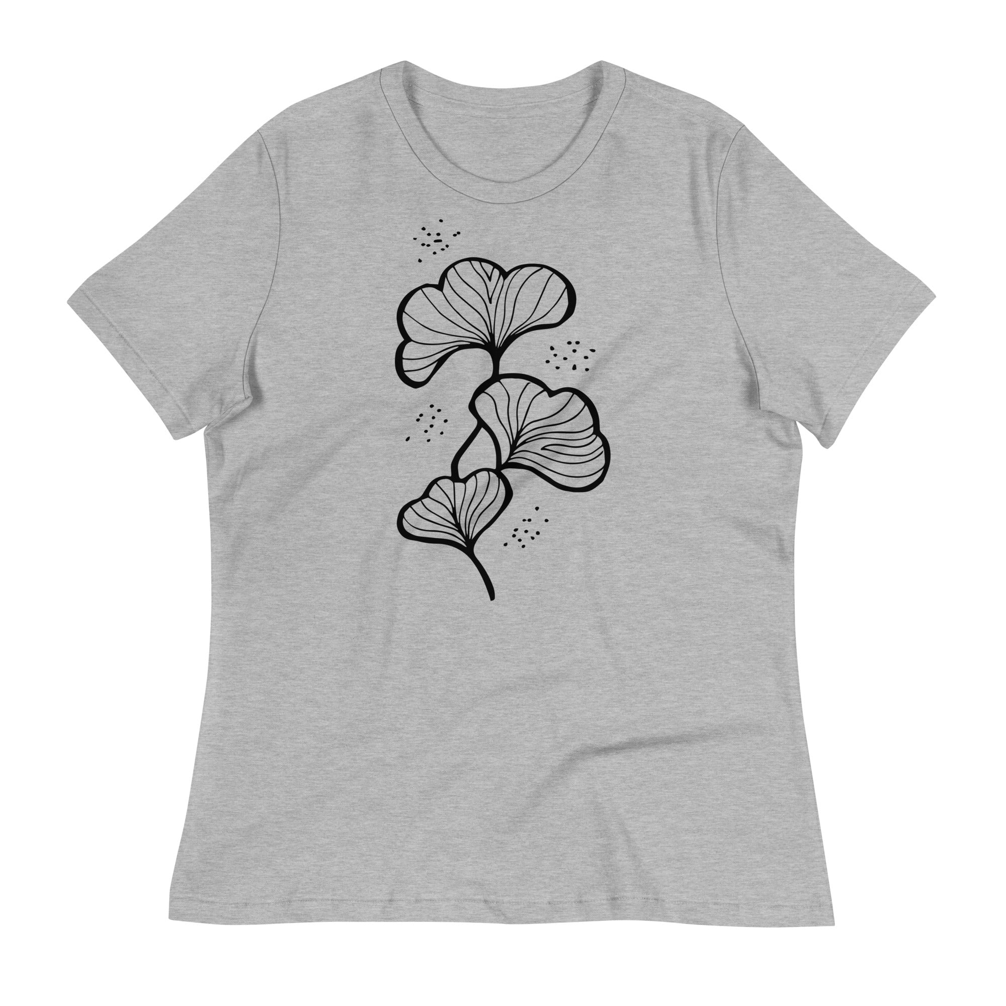 Women's Relaxed T-Shirt- Flower Print