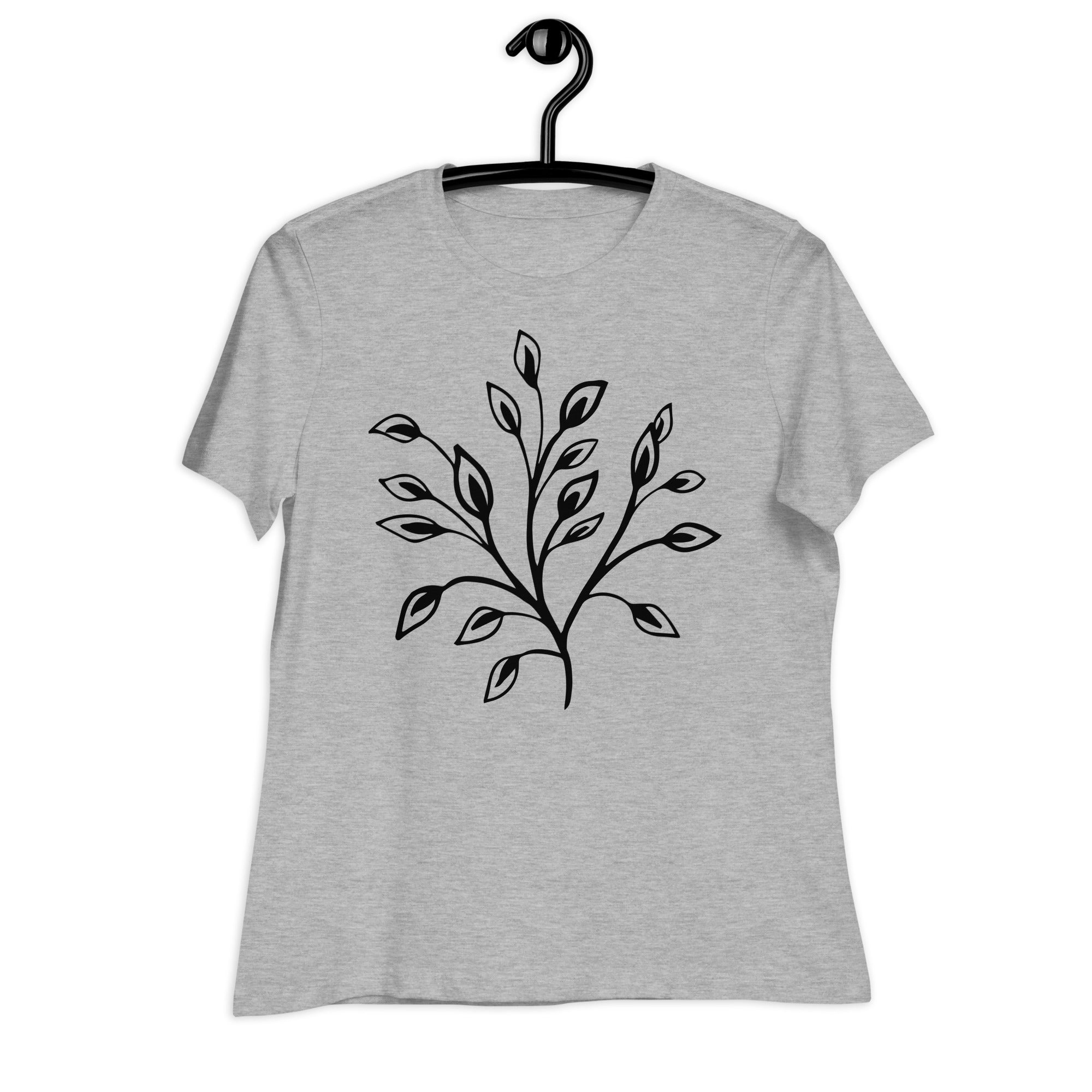 Women's Relaxed T-Shirt- Flower Print