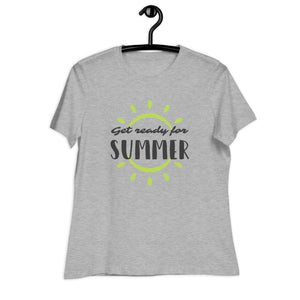 Women's Relaxed T-Shirt- Summer Season Print