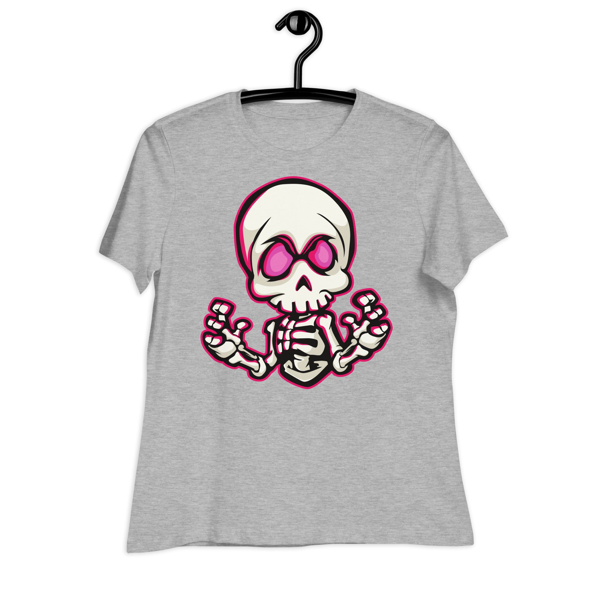 Women's Relaxed T-Shirt- Skull Print