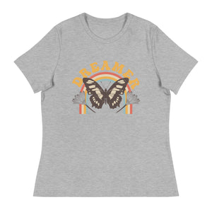 Women's Relaxed T-Shirt- Butterfly Print