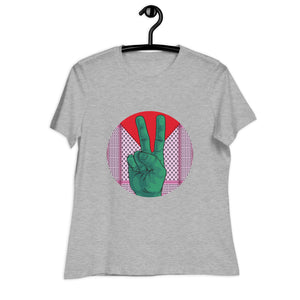 Women's Relaxed T-Shirt- Peace Sign