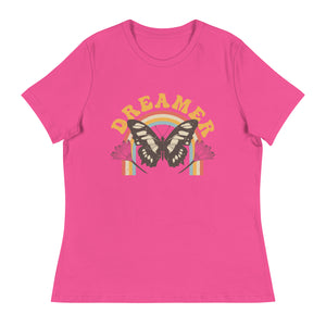 Women's Relaxed T-Shirt- Butterfly Print