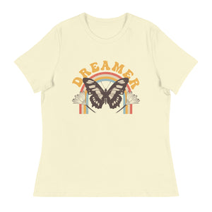 Women's Relaxed T-Shirt- Butterfly Print