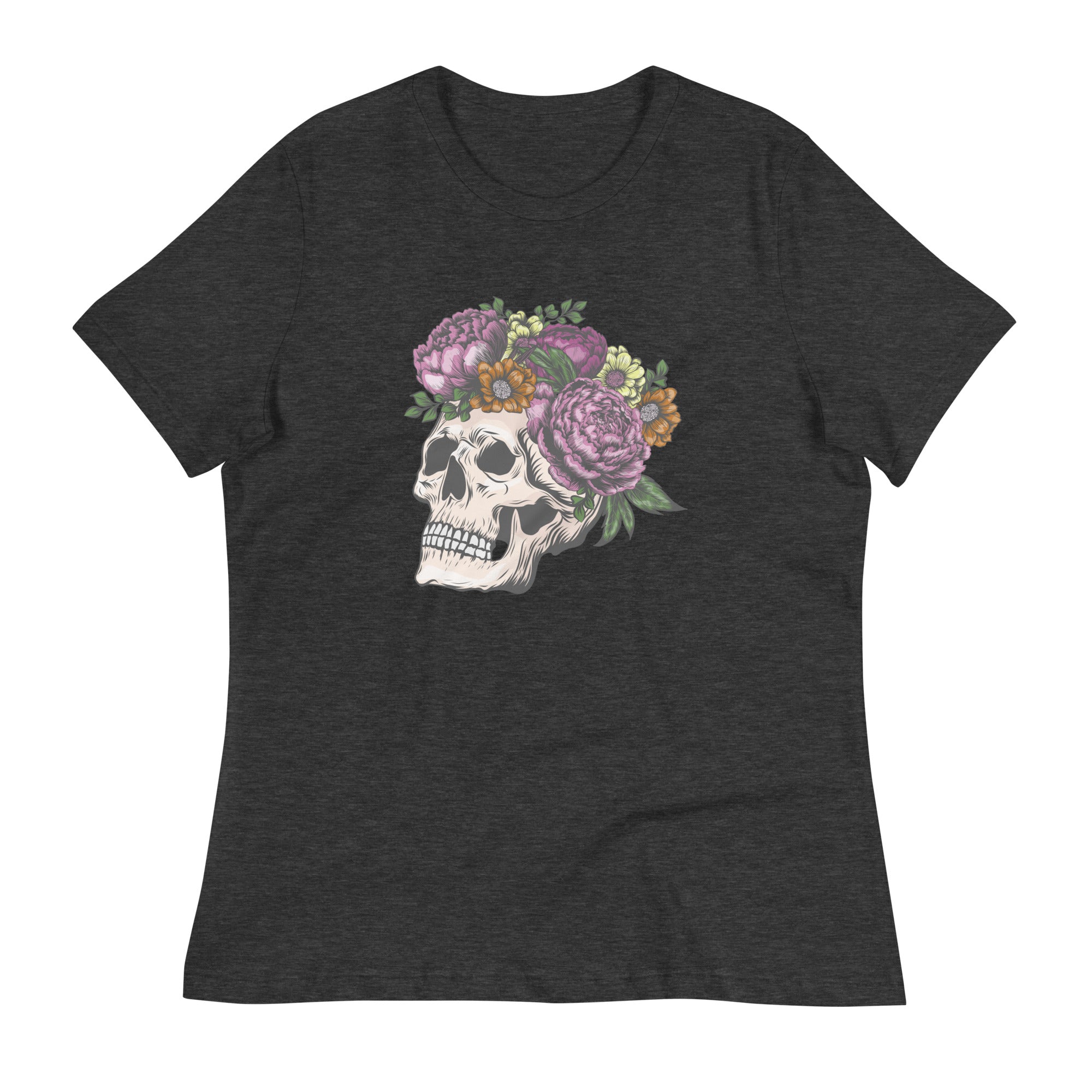 Women's Relaxed T-Shirt- Skull Print