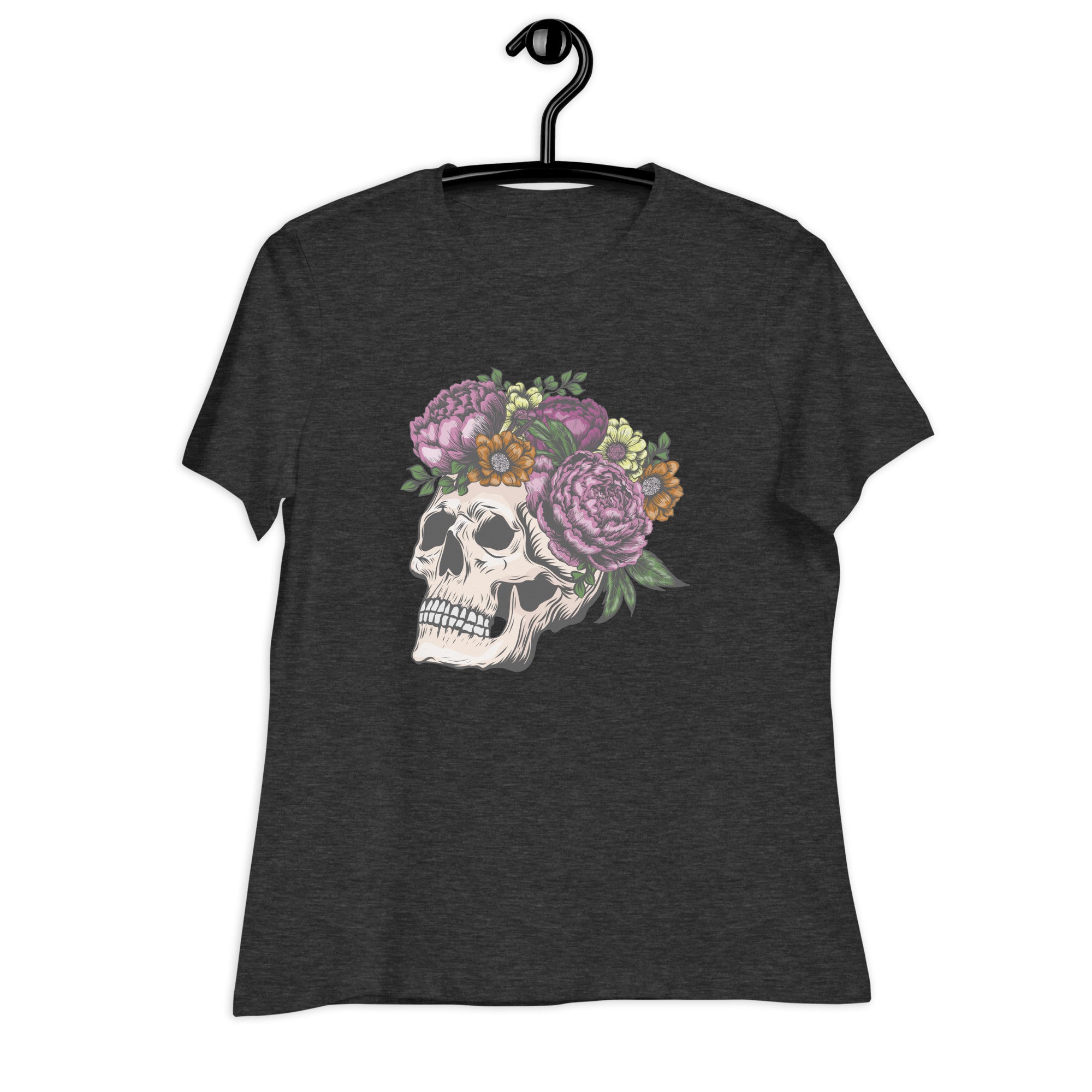 Women's Relaxed T-Shirt- Skull Print