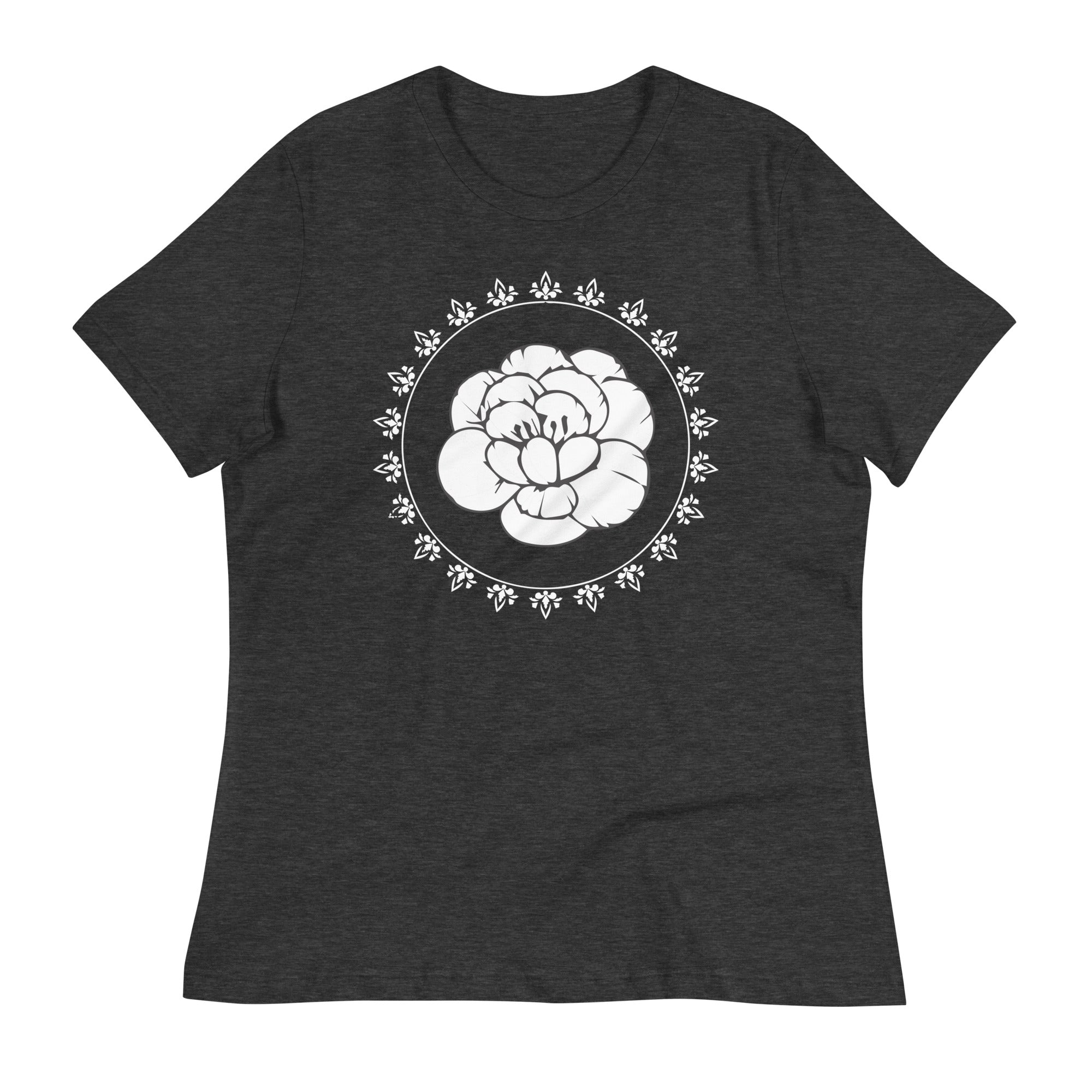 Women's Relaxed T-Shirt- Flower Print