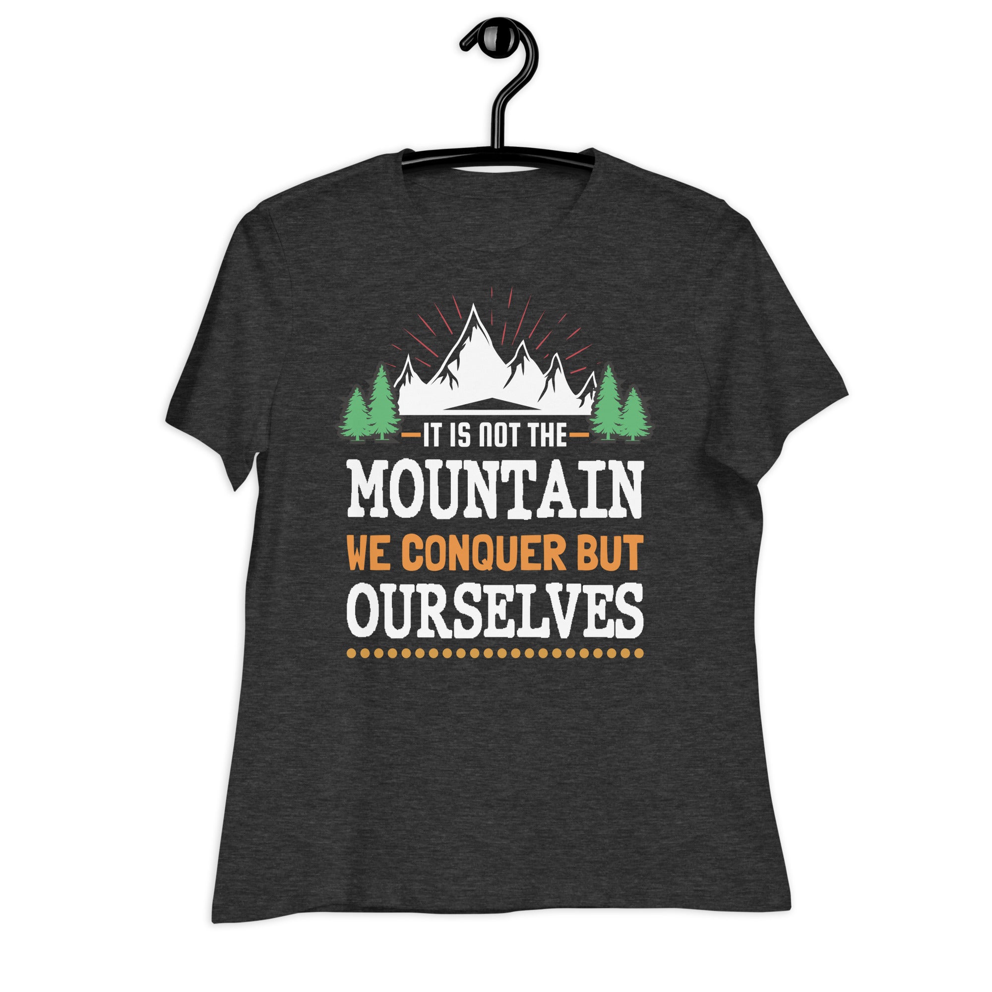 Women's Relaxed T-Shirt- Mountain Climber Print