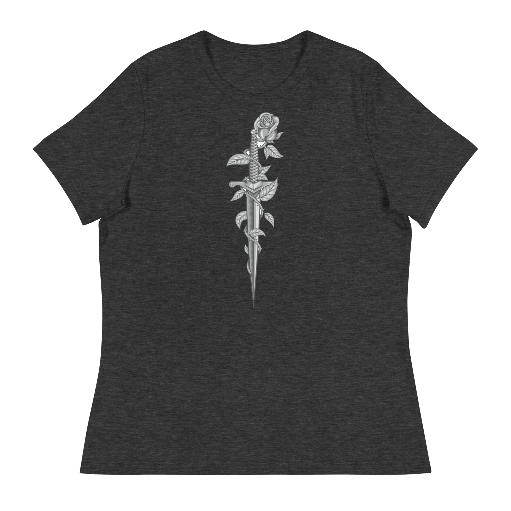 Women's Relaxed T-Shirt- Flower Print