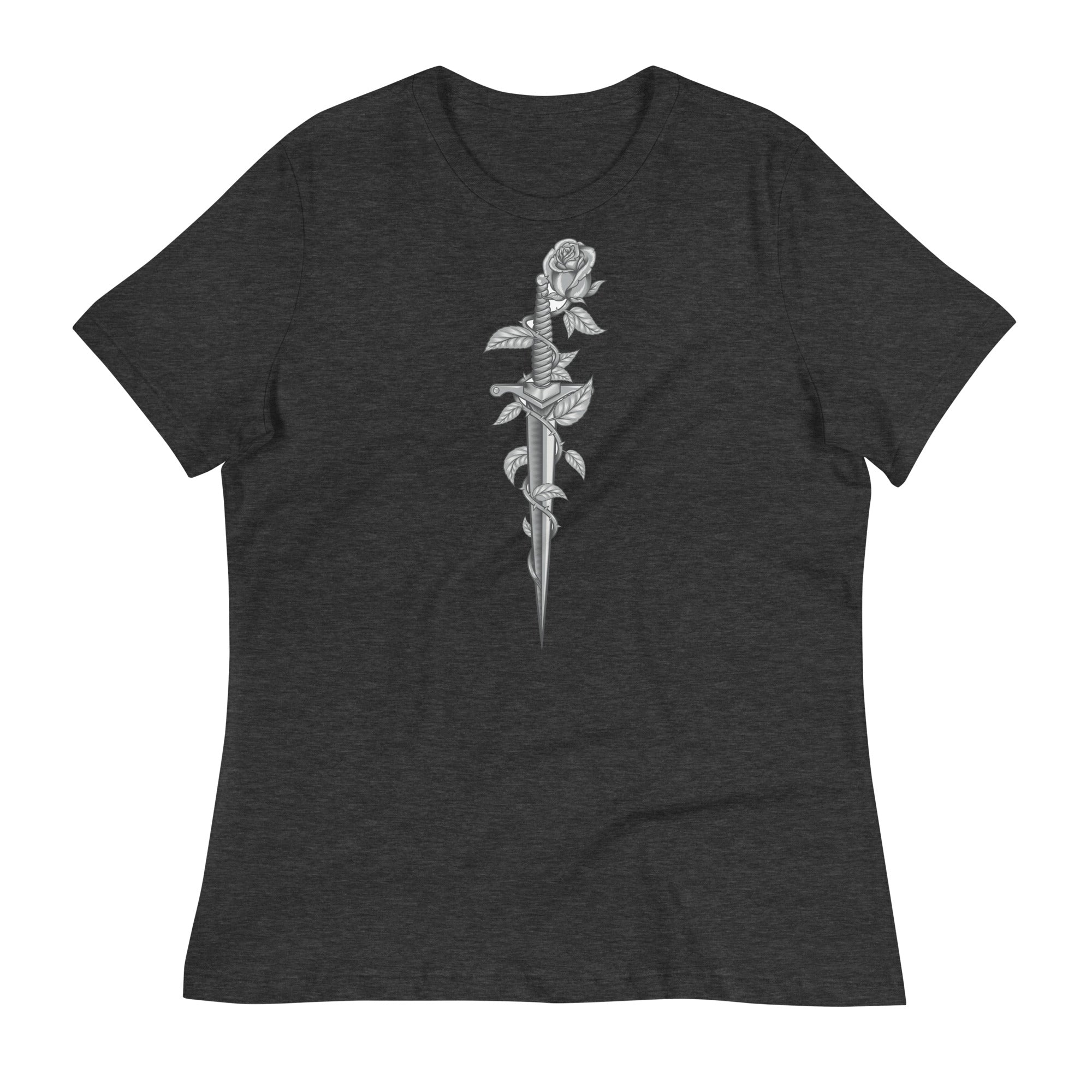 Women's Relaxed T-Shirt- Flower Print