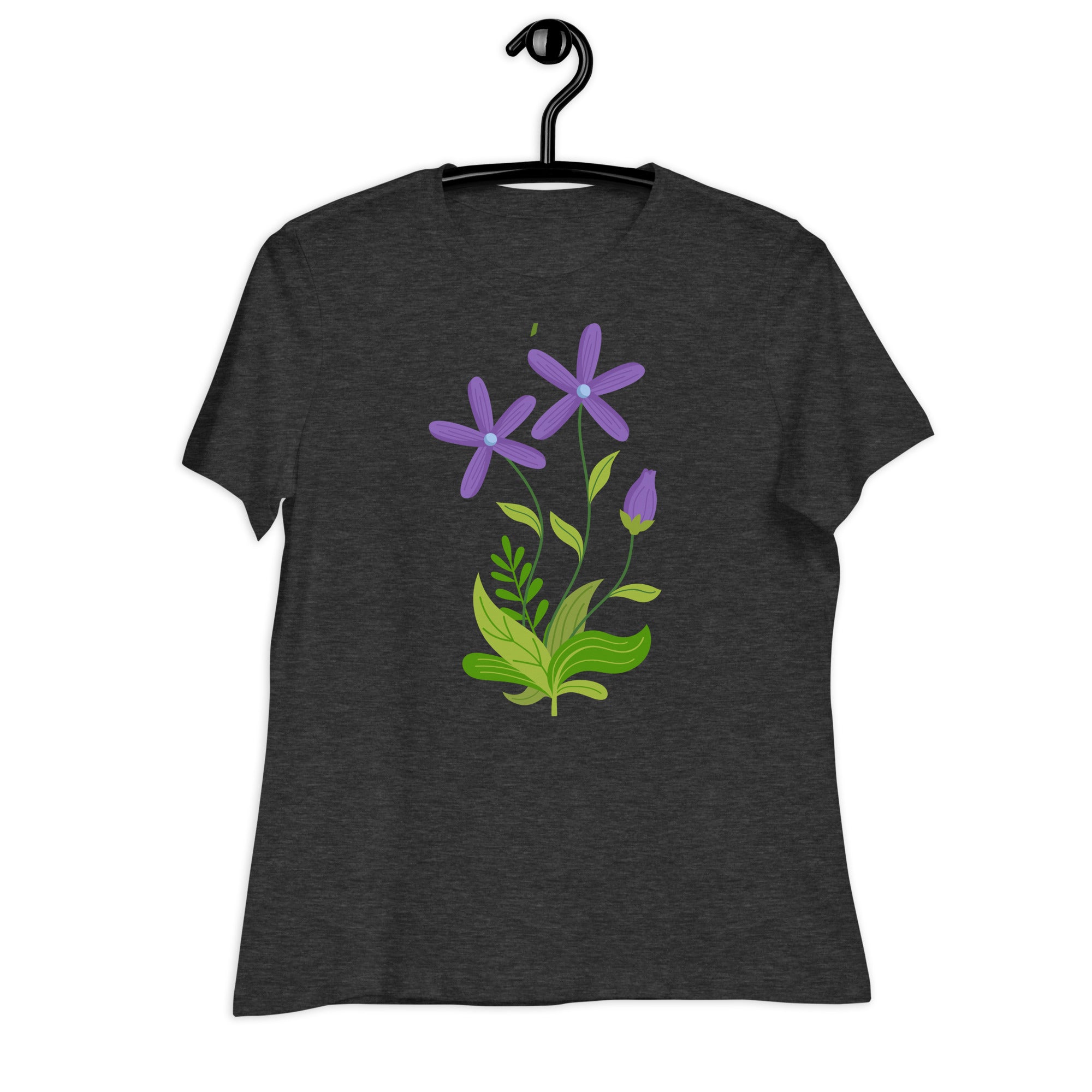 Women's Relaxed T-Shirt- Flower Print