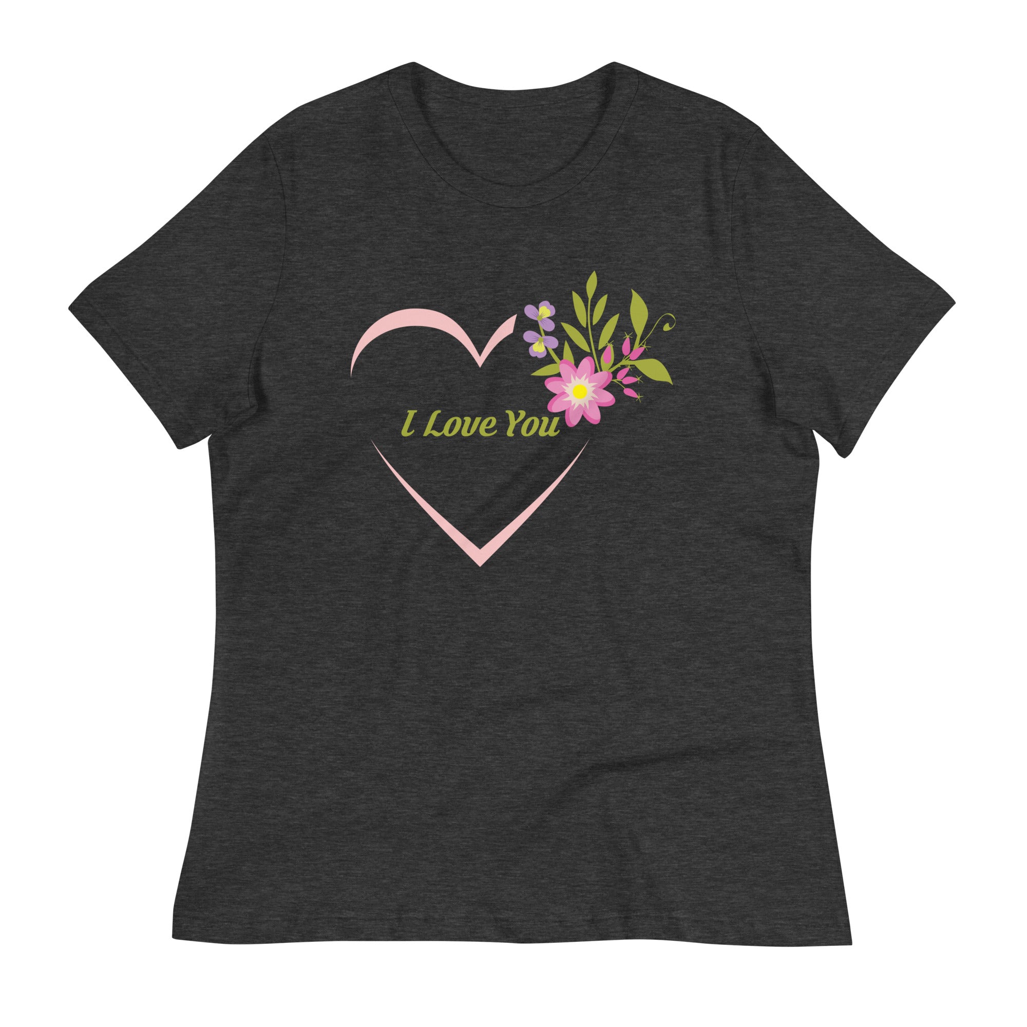 Women's Relaxed T-Shirt- Flower Print