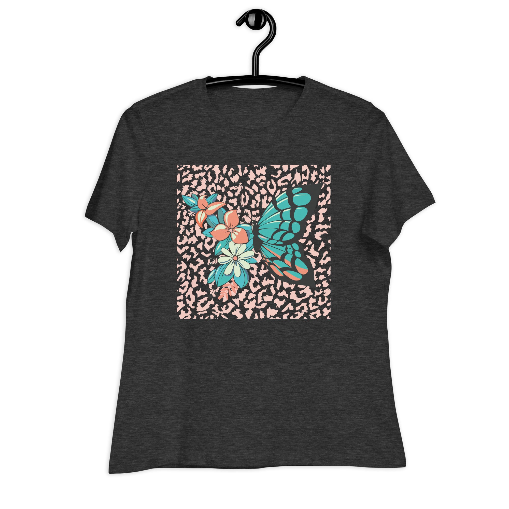 Women's Relaxed T-Shirt- Butterfly Print