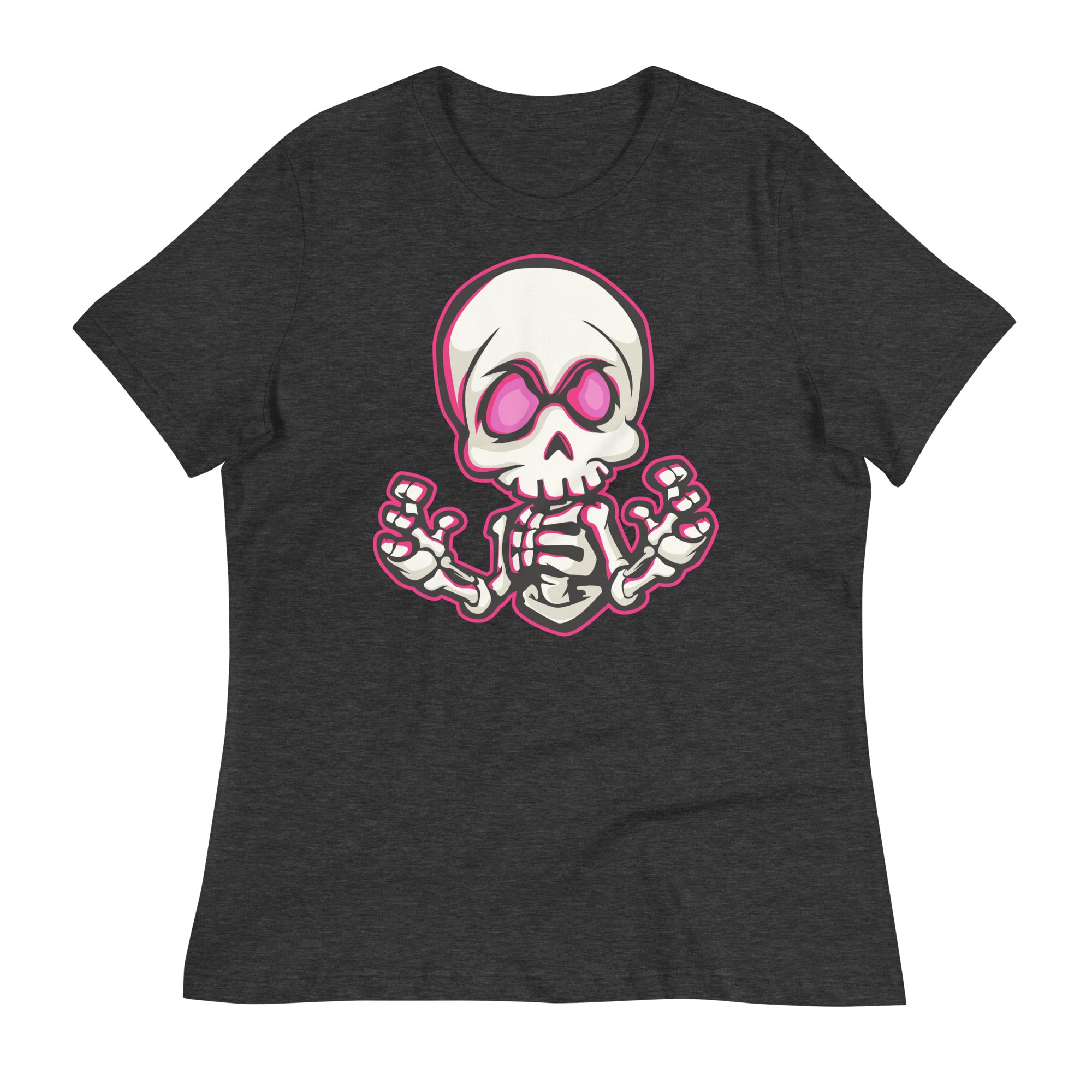 Women's Relaxed T-Shirt- Skull Print