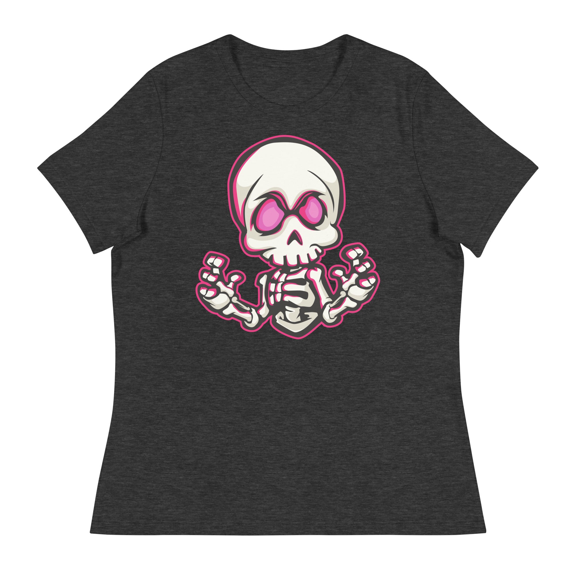 Women's Relaxed T-Shirt- Skull Print