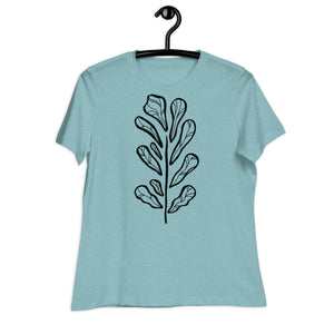 Women's Relaxed T-Shirt- Flower Print