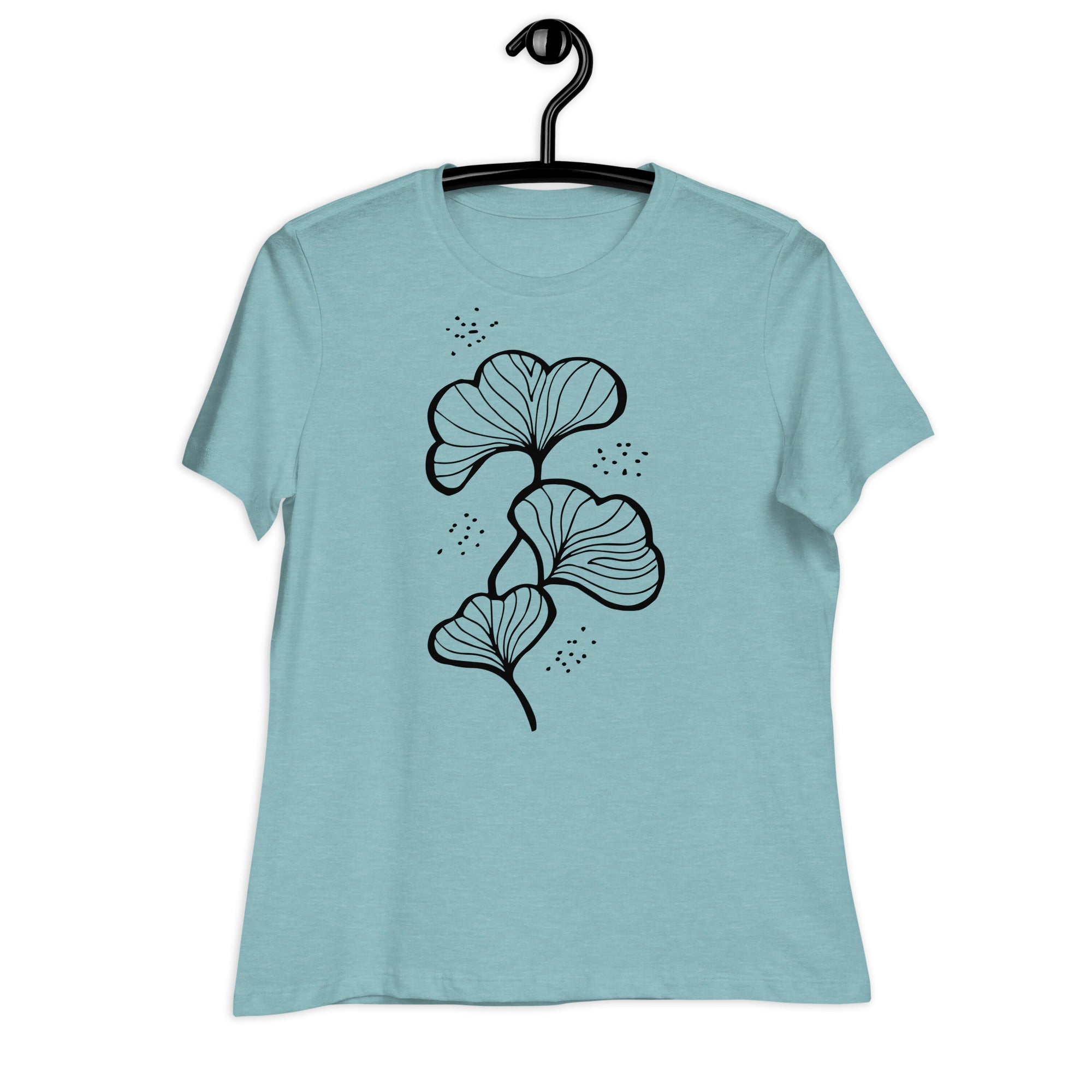 Women's Relaxed T-Shirt- Flower Print