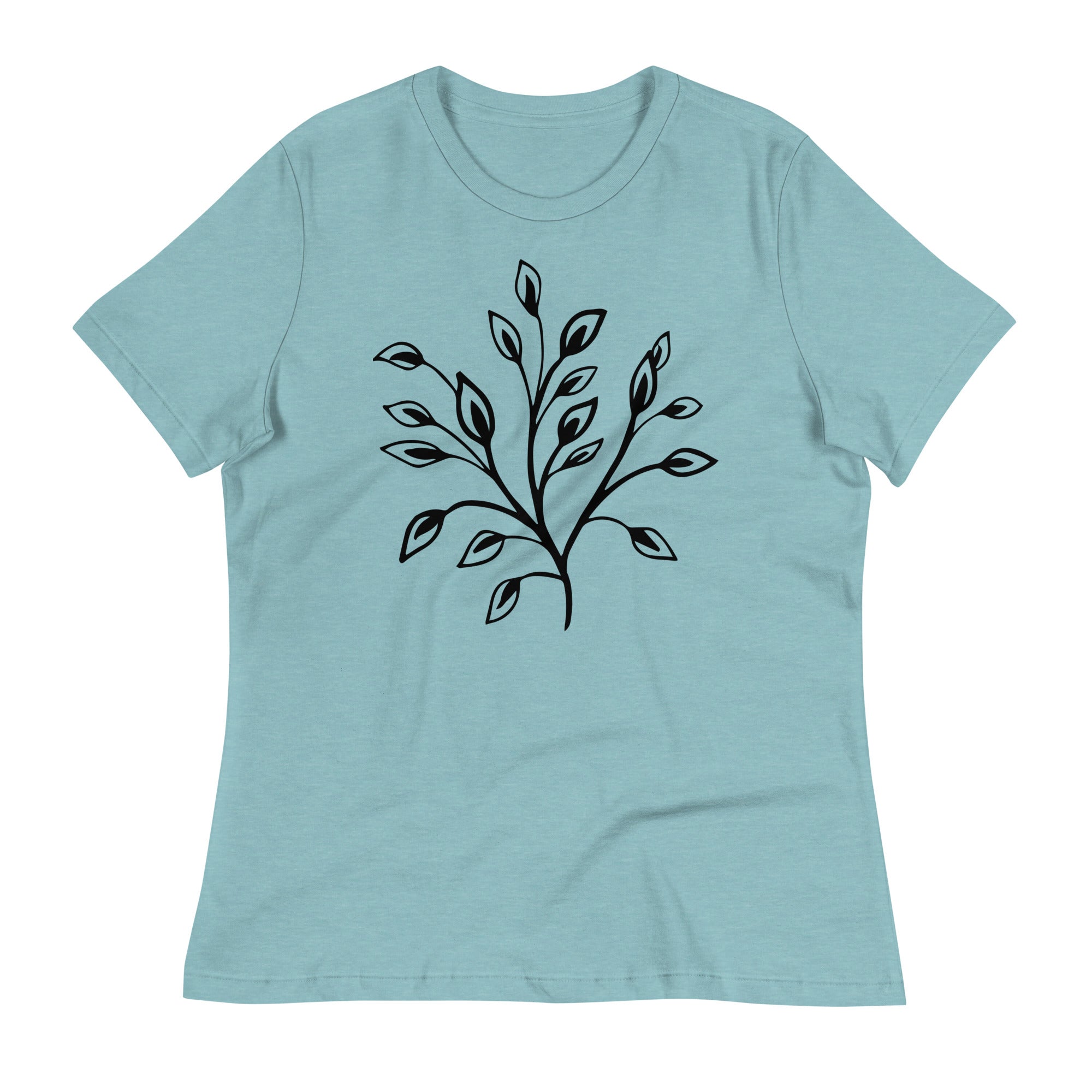 Women's Relaxed T-Shirt- Flower Print