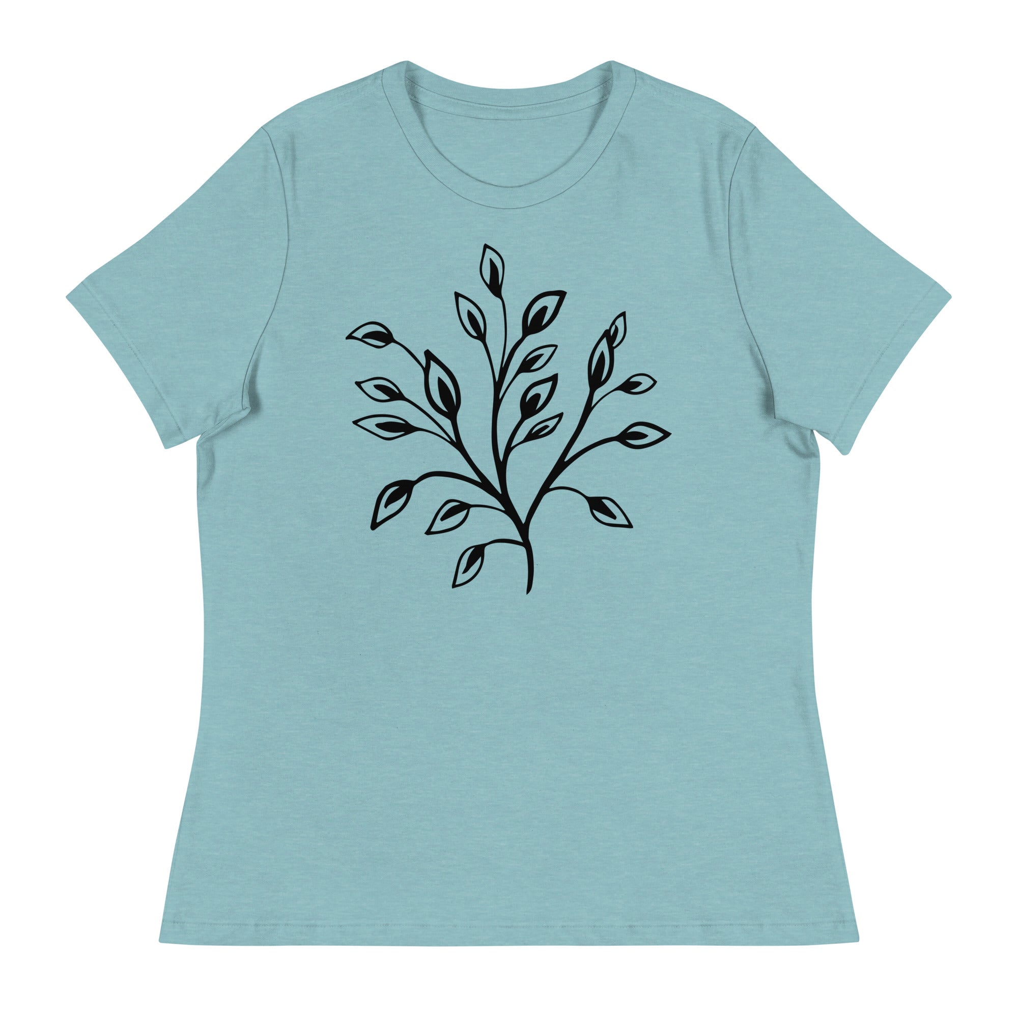 Women's Relaxed T-Shirt- Flower Print