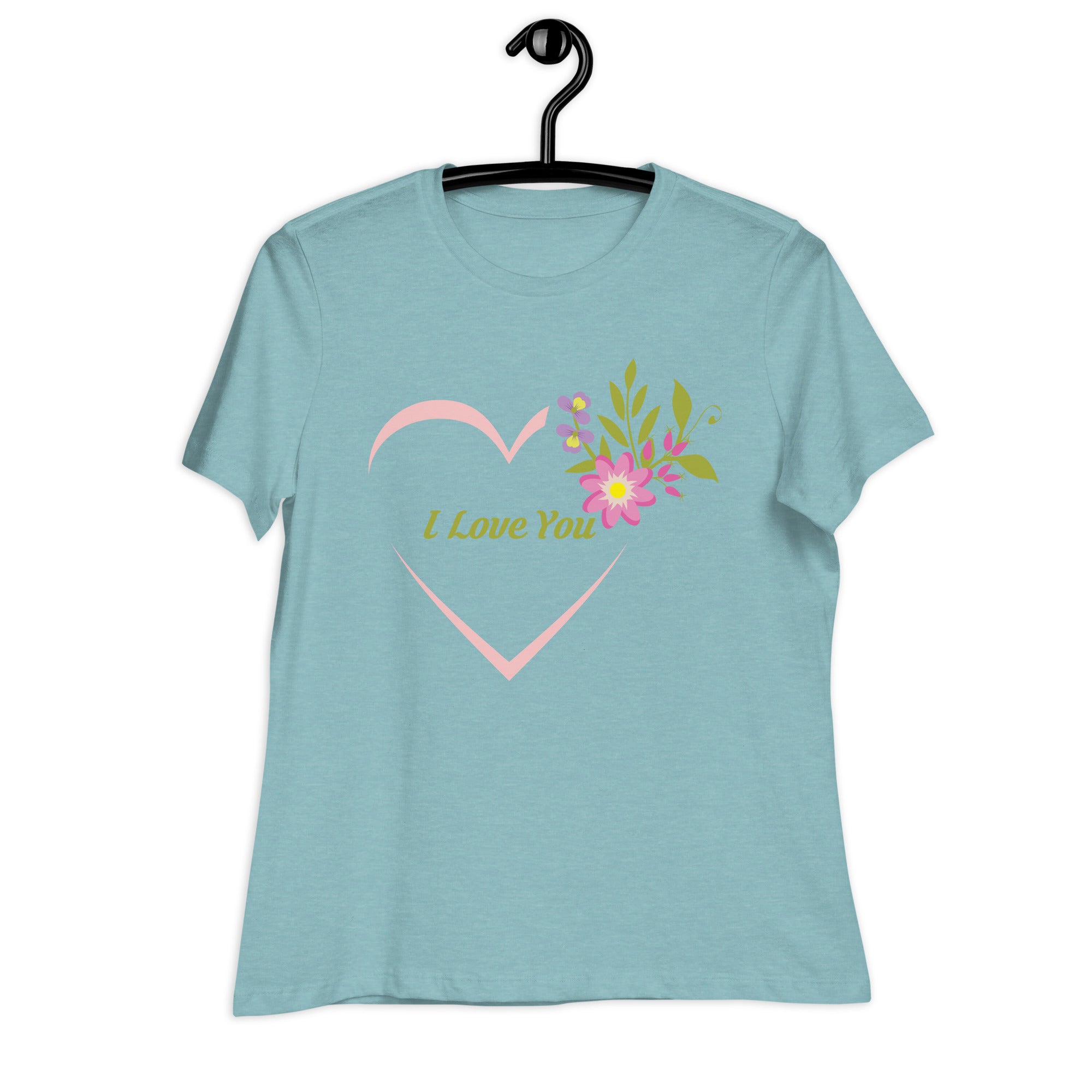 Women's Relaxed T-Shirt- Flower Print