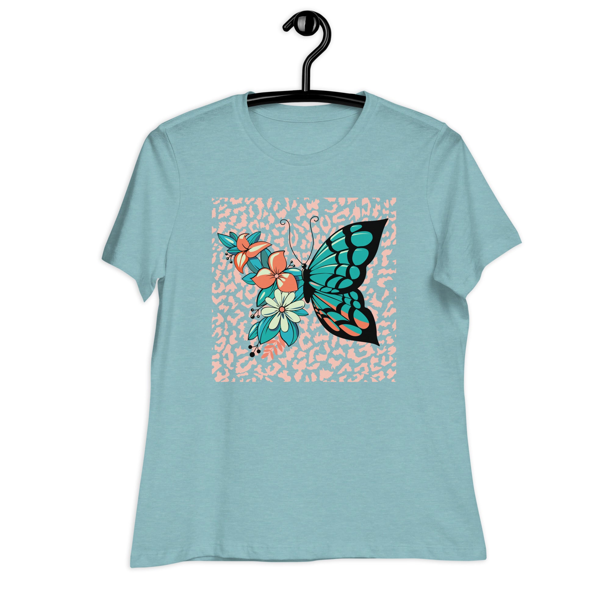 Women's Relaxed T-Shirt- Butterfly Print