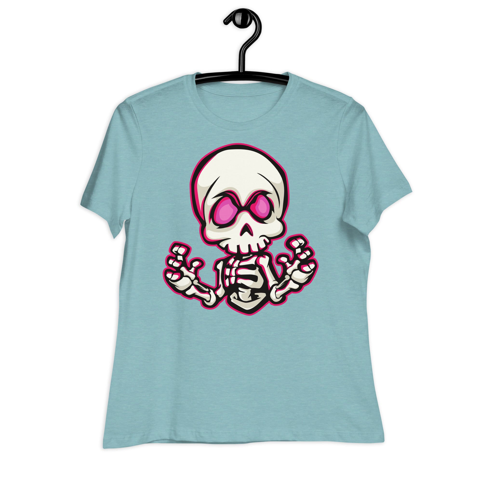 Women's Relaxed T-Shirt- Skull Print