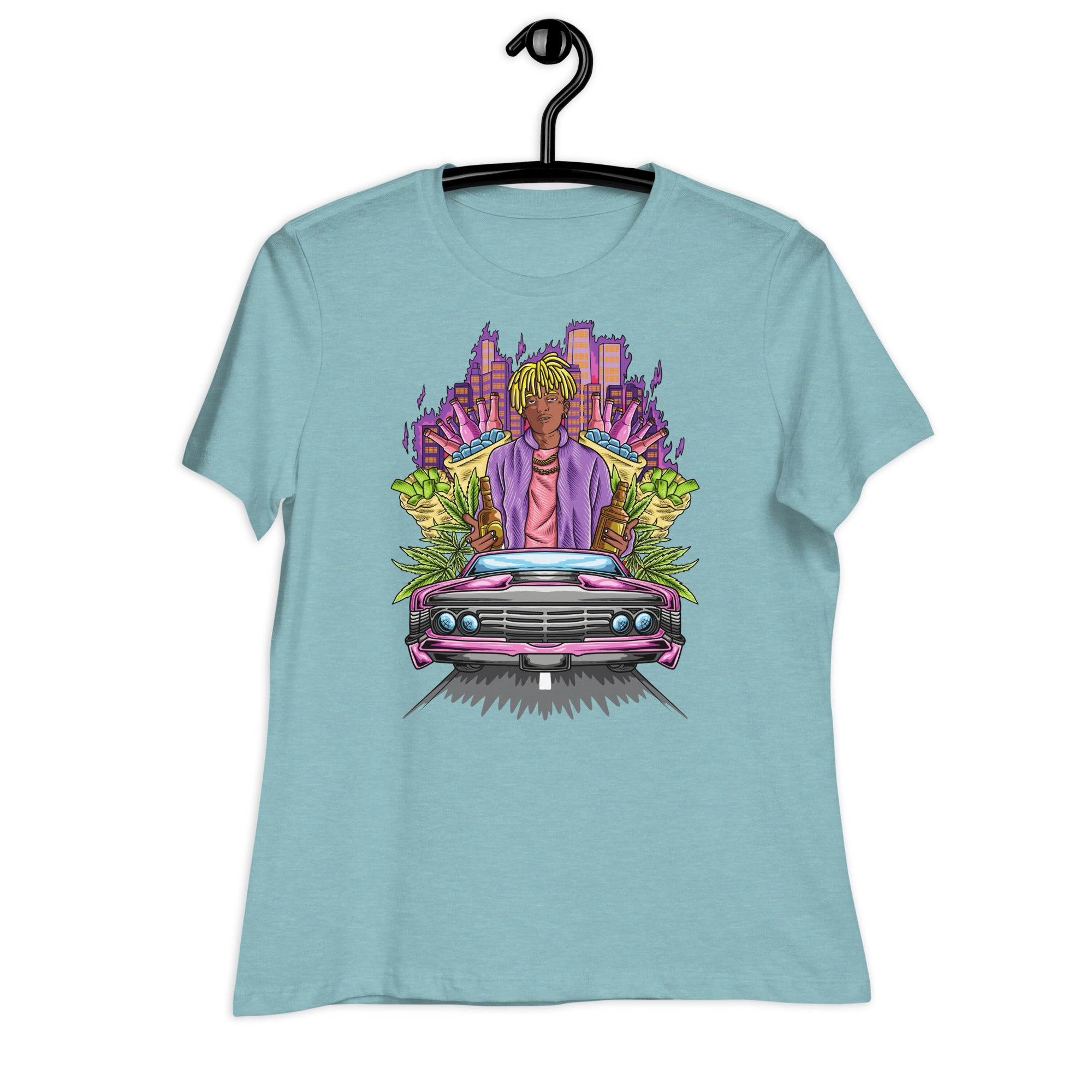 Women's Relaxed T-Shirt- Car art print