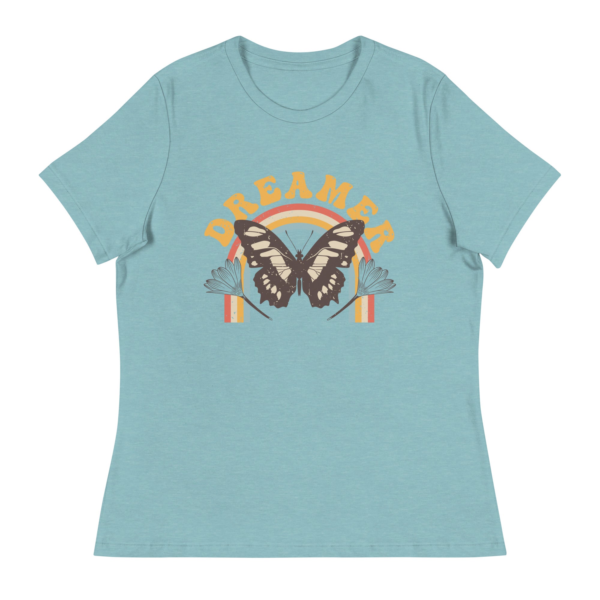 Women's Relaxed T-Shirt- Butterfly Print