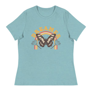 Women's Relaxed T-Shirt- Butterfly Print