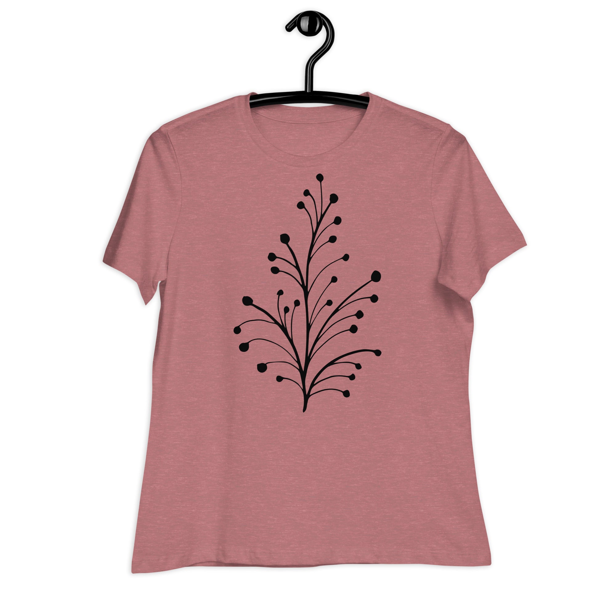 Women's Relaxed T-Shirt- Flower Print