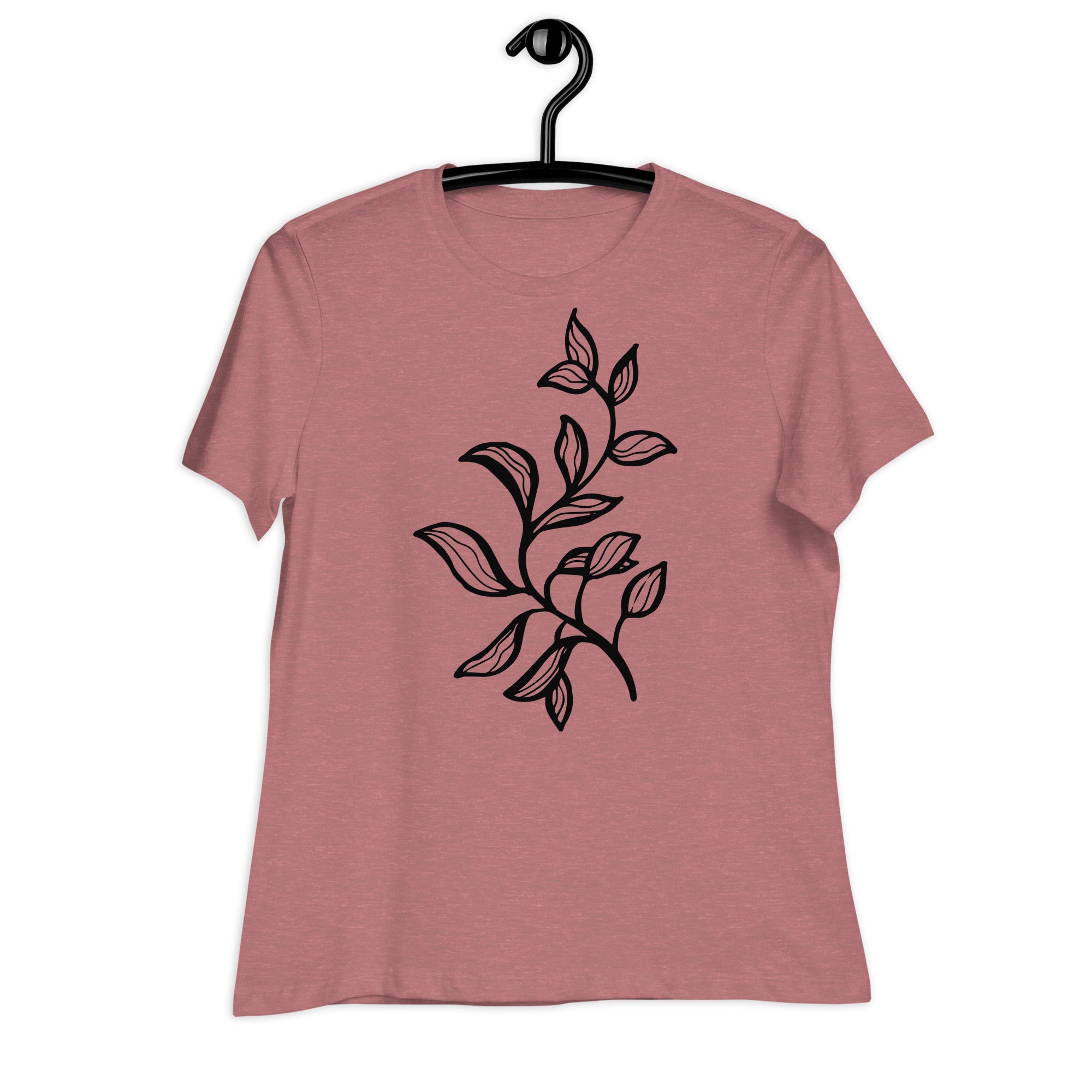 Women's Relaxed T-Shirt- Flower Print