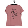 Women's Relaxed T-Shirt- Flower Print