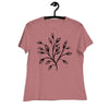 Women's Relaxed T-Shirt- Flower Print