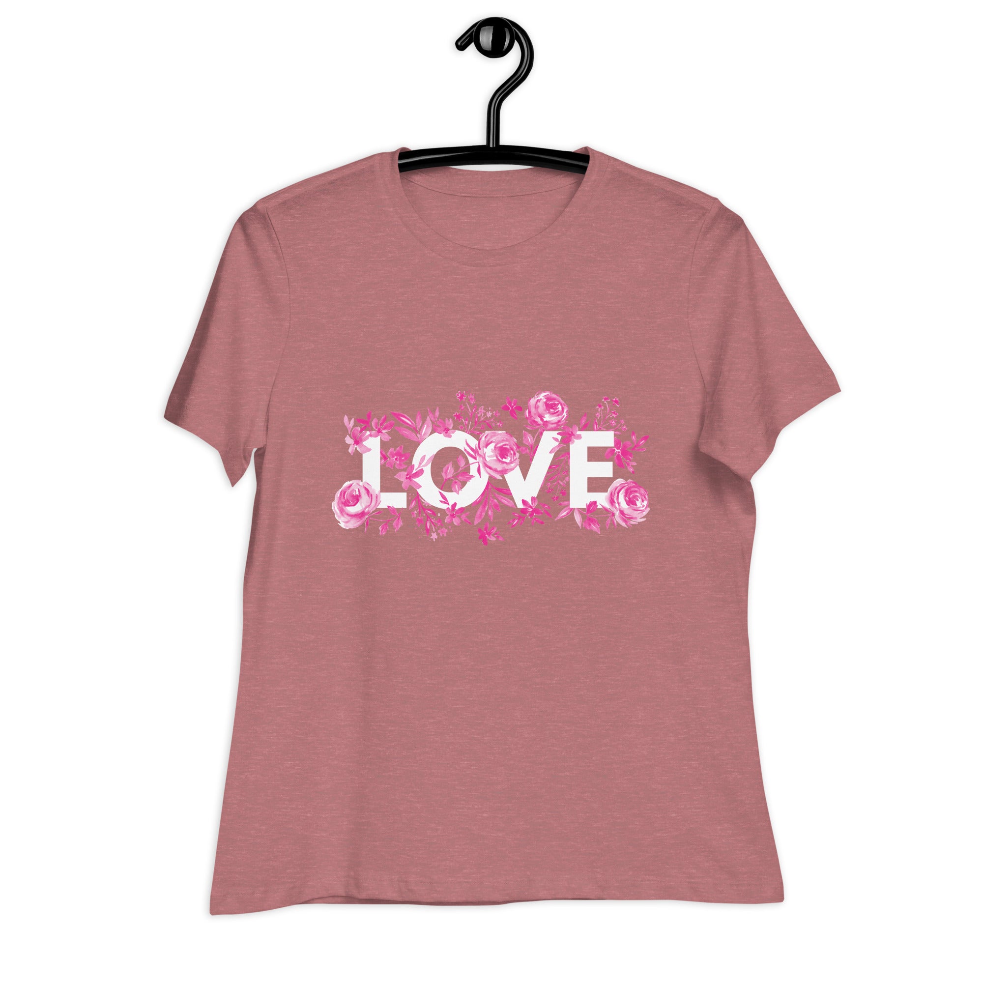 Women's Relaxed T-Shirt-  Loving Word Quote Print