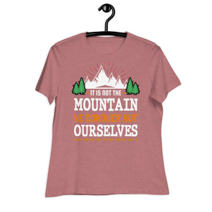 Women's Relaxed T-Shirt- Mountain Climber Print