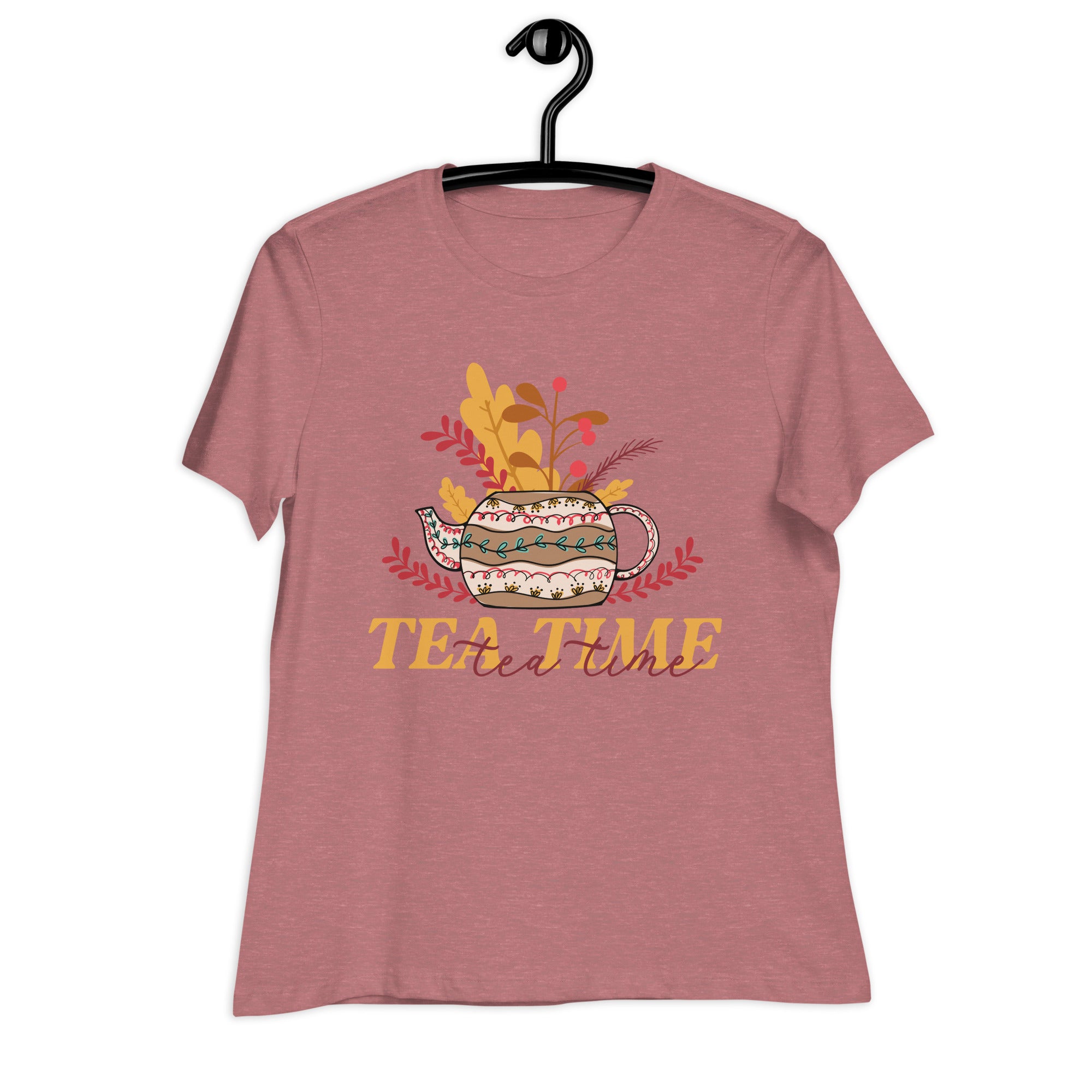 Women's Relaxed T-Shirt- Cup of tea Print