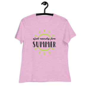 Women's Relaxed T-Shirt- Summer Season Print