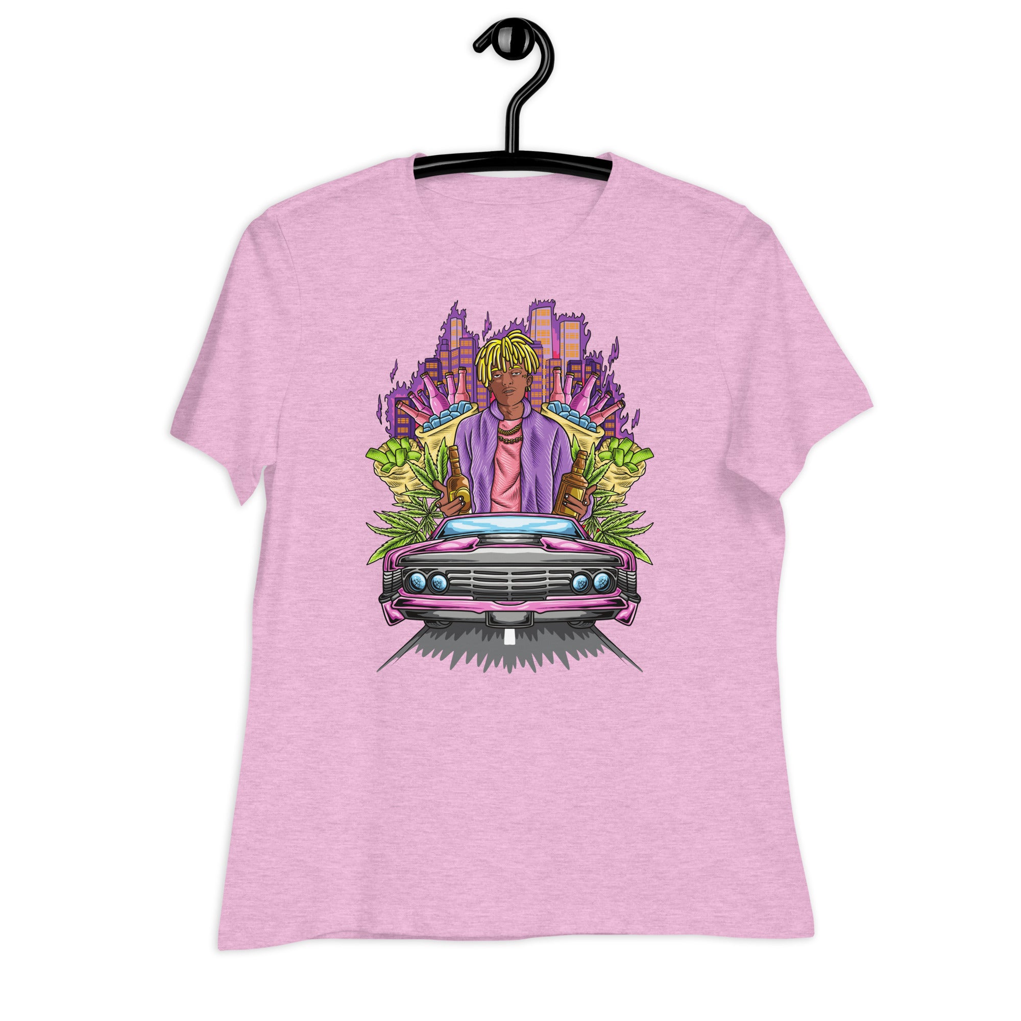 Women's Relaxed T-Shirt- Car art print