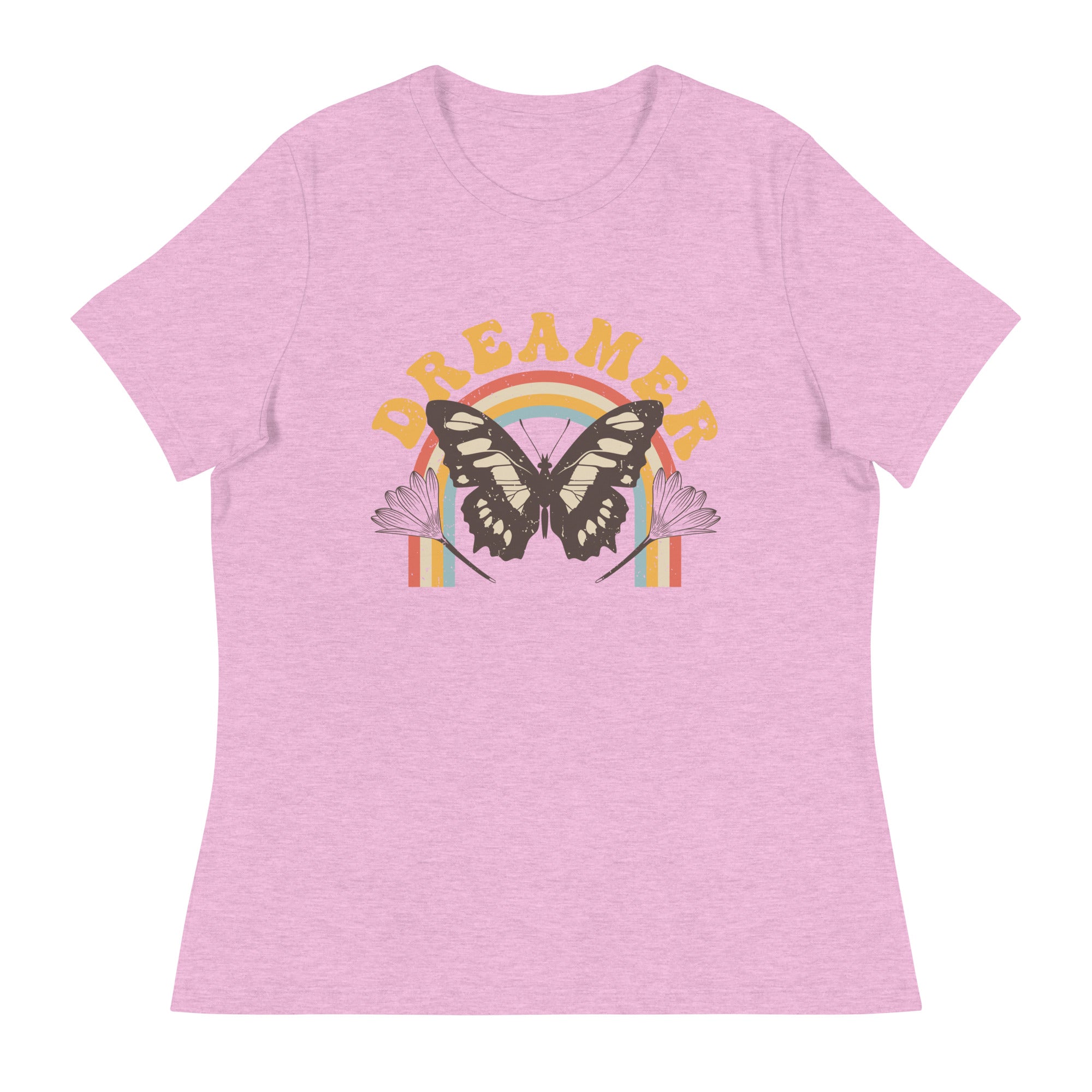 Women's Relaxed T-Shirt- Butterfly Print