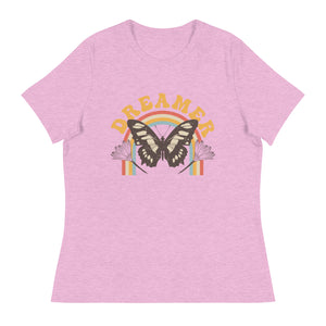 Women's Relaxed T-Shirt- Butterfly Print