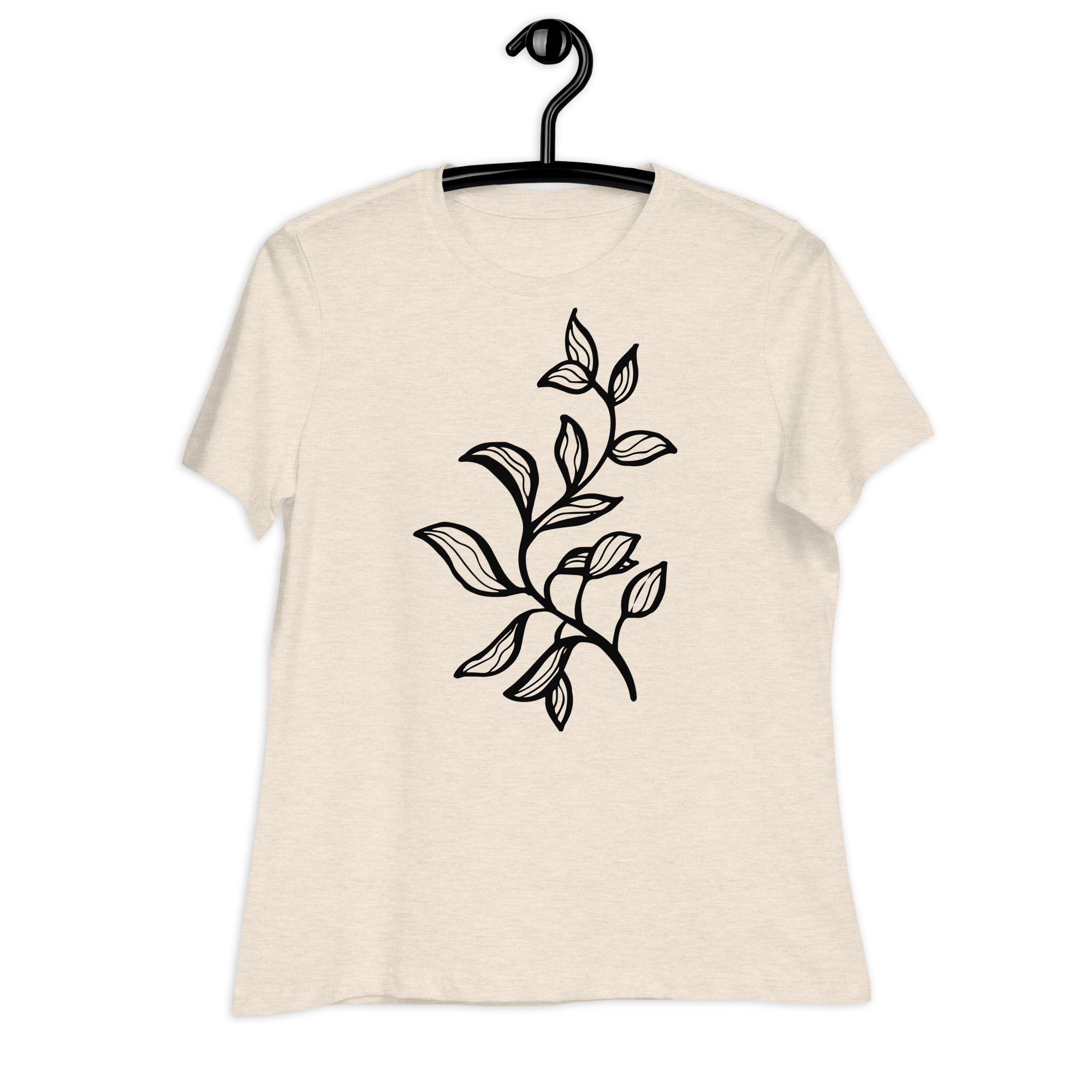 Women's Relaxed T-Shirt- Flower Print