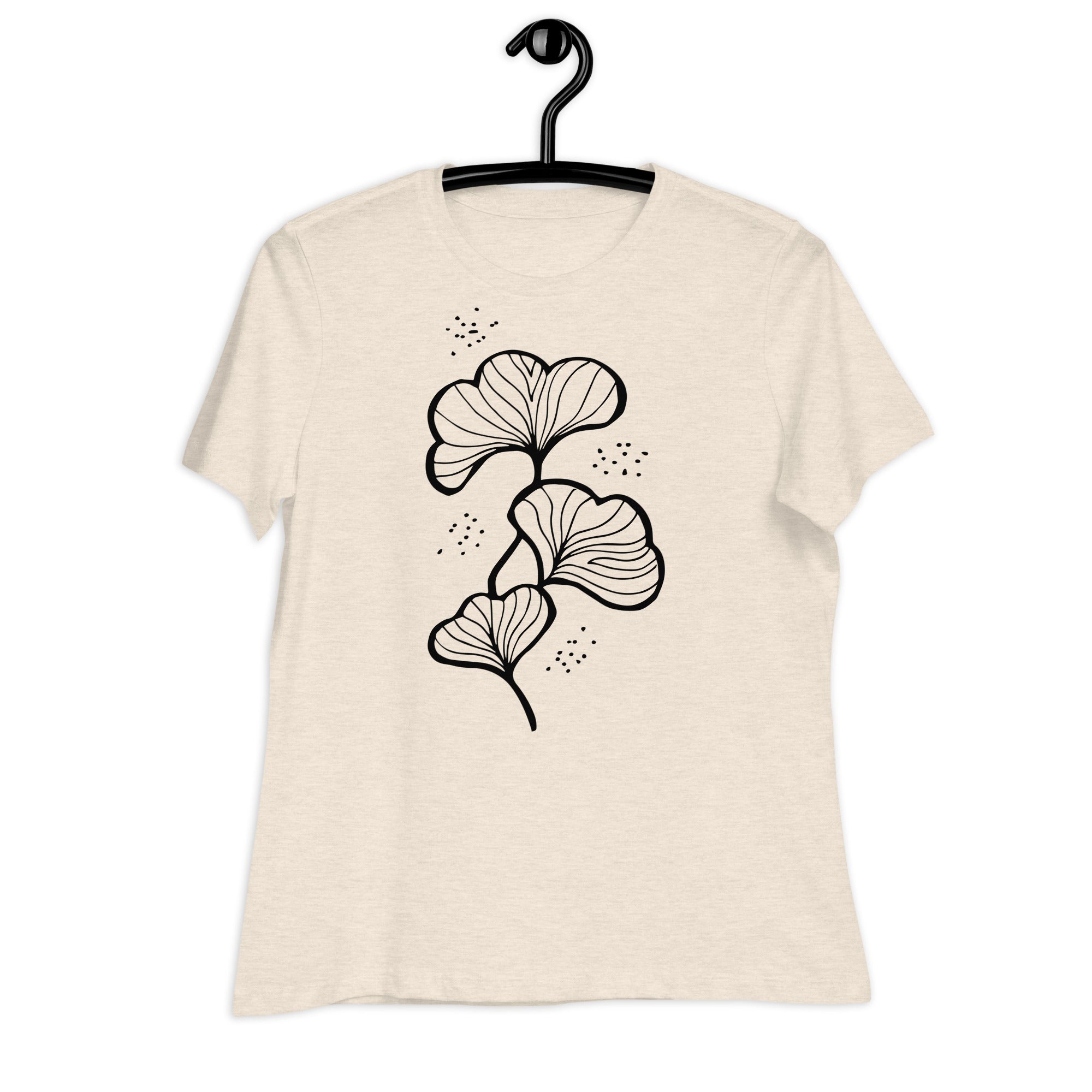 Women's Relaxed T-Shirt- Flower Print