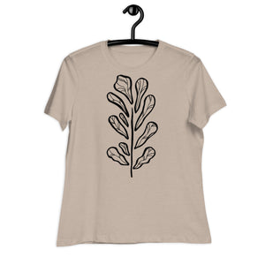 Women's Relaxed T-Shirt- Flower Print