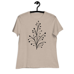 Women's Relaxed T-Shirt- Flower Print