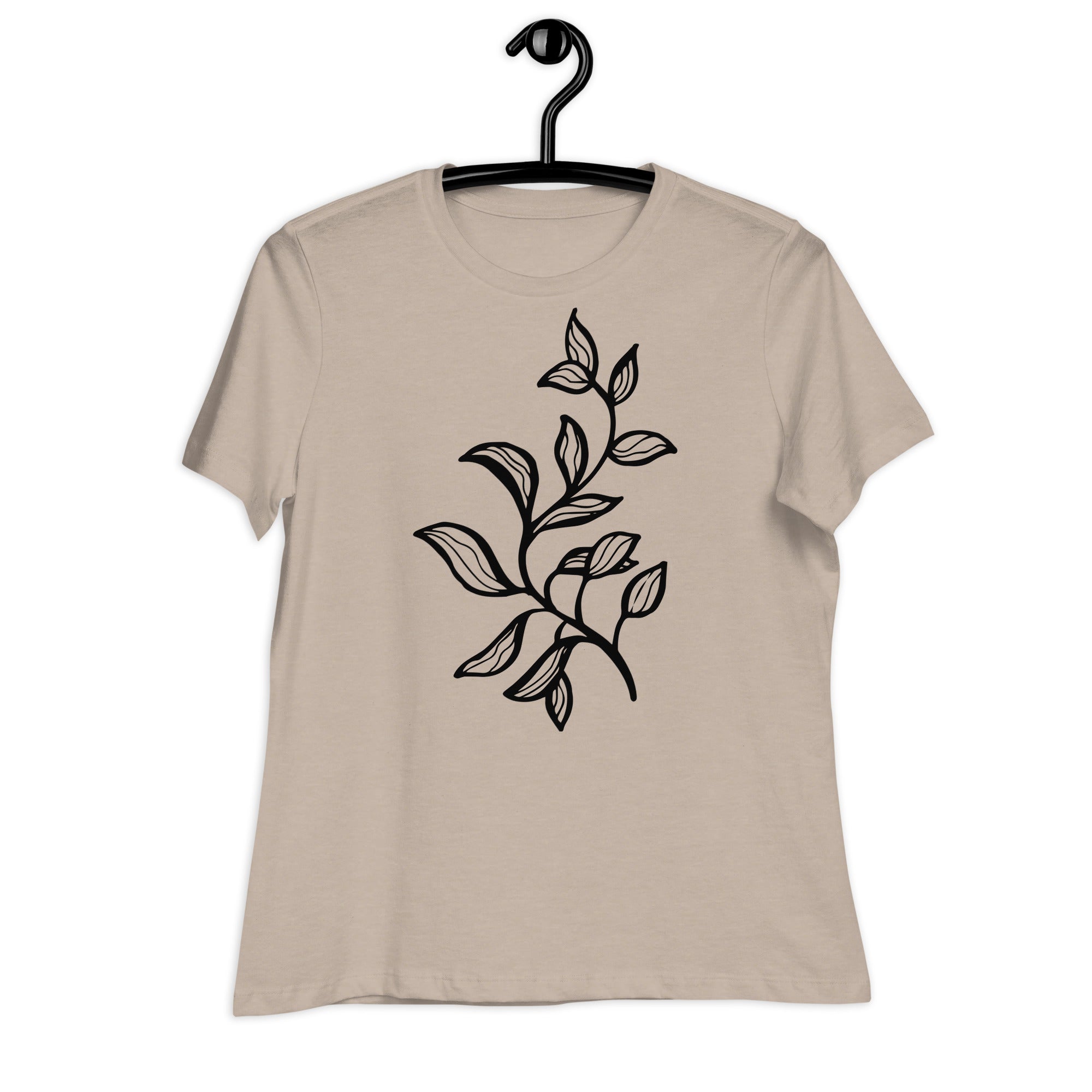 Women's Relaxed T-Shirt- Flower Print