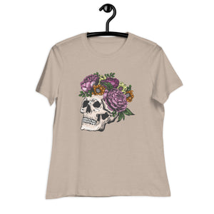 Women's Relaxed T-Shirt- Skull Print