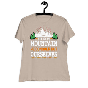 Women's Relaxed T-Shirt- Mountain Climber Print