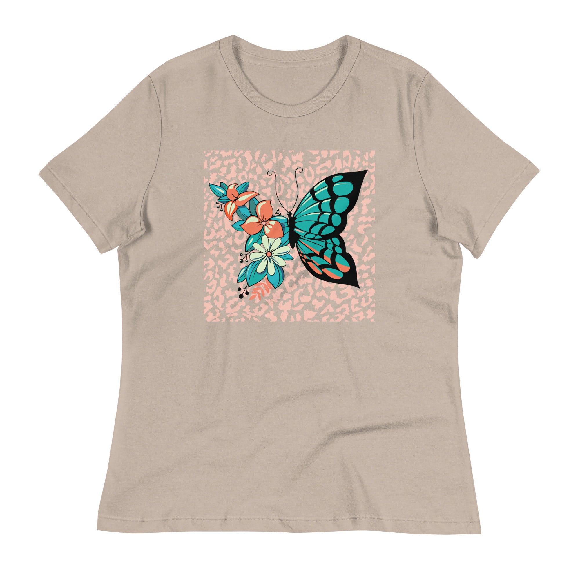 Women's Relaxed T-Shirt- Butterfly Print